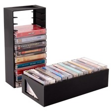 2pcs Cassette Tape Storage Organizer Holder - 24 Slots, Easy to Space-Savin...