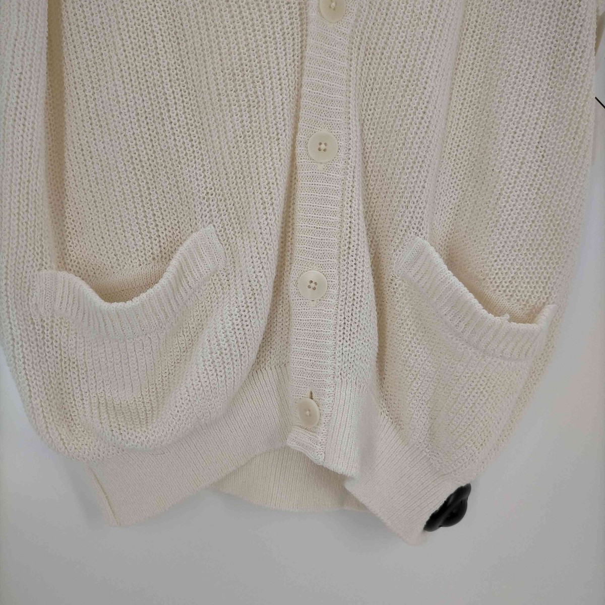 KAPTAIN SUNSHINE Men's 38 Washi Cotton Cardigan White Used KAPTAIN SUNSHINE Men's 38 Washi Cotton Cardigan White Used