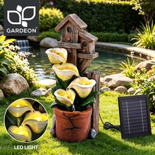 Gardeon Solar Fountains Water Features 4-Tier Cascading Flower Bowls 55cm