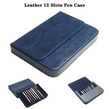 Hard Fountain Pen Case 12 Slots Storage Box Magnetic Dust-proof Collection Box