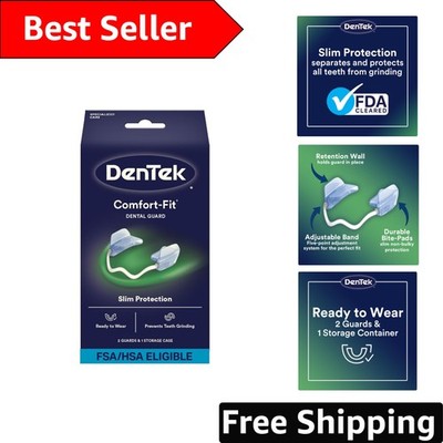 Comfort-Fit Dental Guard Pack of 2 with Case - Nighttime Teeth Grinding Relief
