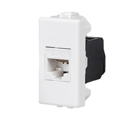 2370027 Datenbuchse RJ45 UTP 180° CAT.5e werkzeugloses Crimpen mit Adapter fü...