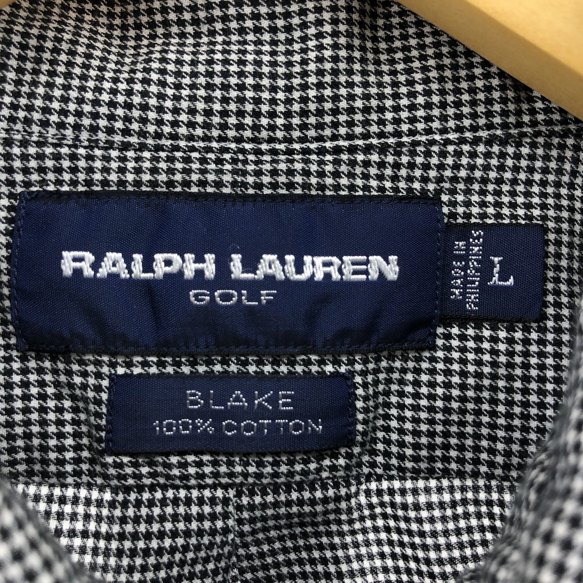 Vintage Ralph Lauren BLAKE Houndstooth Pattern Sh… - image 3