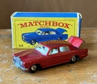 Vintage Lesney Matchbox #24 Rolls-Royce Silver Shadow Toy Car w/ Original Box