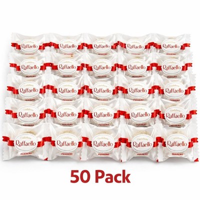 50 Ferrero Raffaello Coconut Almond Candies Individually Wrapped Exp 09/2026
