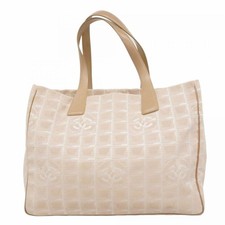 Borsa tote Chanel in nylon beige autentica