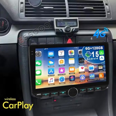 Für Audi A4 S4 RS4 B6 B7 SEAT EXEO Android 15 Autoradio GPS 8kern 6+128G Carplay