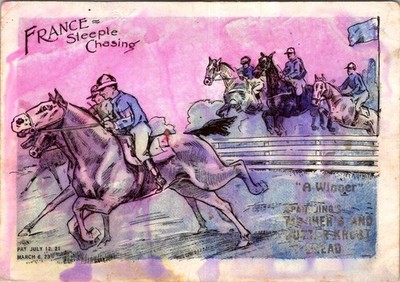France Steeple Chasing Horse Racing A Winner Spaulding Bakeries Inc Trade Card