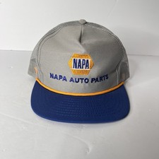 VINTAGE NAPA Auto Parts Hat Mens Louisville Mfg. Co. Snap Back Cap Gray USA Made