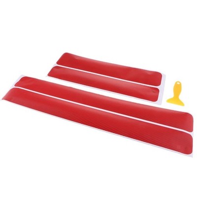 4PCS Carbon Fiber Auto Tür Schwellen verschleiss Platte Abdeckung Anti Scratch