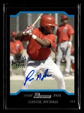 2004 Bowman Erick Aybar Rookie Auto Autograph #172 Angels UX5649
