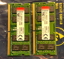 Two Genuine Kingston DDR4 16GB RAM Total 32GB KVR26S19D8/16 SODIMM TESTED