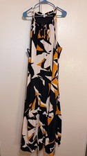 Nine West Women's Plus Size 4X Sleeveless Abstract Print Maxi Dress