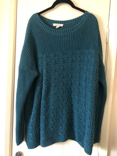 AZUL MARINO/TURQUESA OSCURO ALGODÓN "SEA BIRD JUMPER" Talla 22