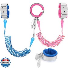 Accmor Toddler Leash with Key Lock, 2 in 1 Upgraded Anti Lost Wrist Link, 2 P