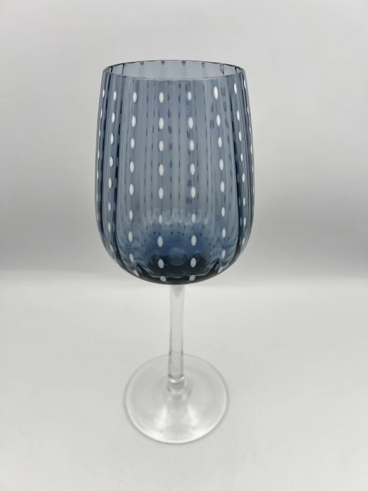 Balão circular branco chuva em azul taça de vinho - Imagem 2 de 4