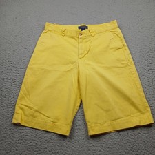 Polo Ralph Lauren Shorts Boys 18 Yellow Flat Front Chino Casual Preppy