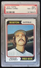 1974 Topps Bernie Carbo #621 Boston Red Sox PSA 8