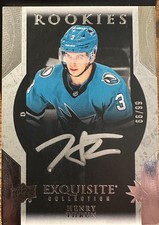 2023-24 UD Ice #R28 Henry Thrun Exquisite Collection Signatures #/99