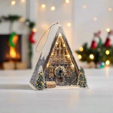 Ragon House Christmas Vintage Look Light Up A Frame Cabin Ornament/Table Display