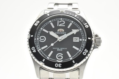 【N MINT】Orient Diver Style Quartz Watch UN7C00 Black Dial 200m Date Men s Japan