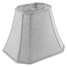 Rectangle Lamp Shade, 6 8  11 14  11" Grey Linen Lampshade for Table Lamp F...