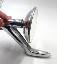 Automobile Door Side View Mirror Vintage Chrome 1801