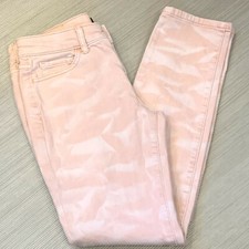 KATE SPADE Saturday Woman's Blush Pink Tie Dye Bleach Skinny Jeans Size 26 