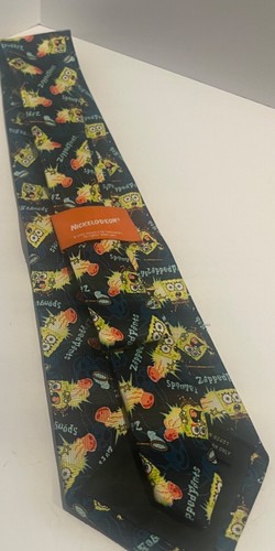 Nickelodeon Men's Necktie Tie Polyester Sponge Bob Zapped Pants 57" - Picture 3 of 4