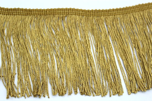 Trims by the Yard 4" Wide Chainette Fringe Trim DIY Sewing Craft | Royal Gold - 第 1/5 張圖片