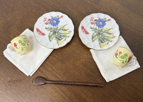 Felicity Set Cioccolato American Girl Pleasant Company Tazza Pensionata Set Cucchiaio Legno