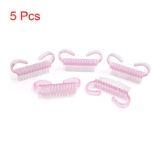 5pcs Pink Nail Art Dust Cleaning Brush Files Scrub Manicure Pedicure Tool