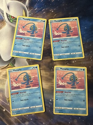 Pokémon TCG: Manaphy 041/172 Rare Brilliant Stars  Trainer Play Set Of 4 