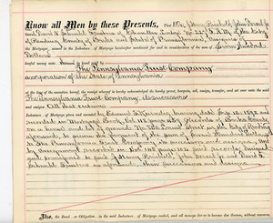 Chandler Lodge No 227 Mason Trustee signed Bond 1892 FAM Reading PA John Drexler