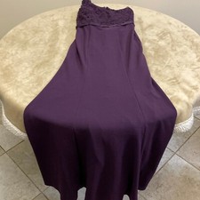 David's Bridal Womens Burgundy Sleeveless One Shoulder Long Gown Dress Size 2