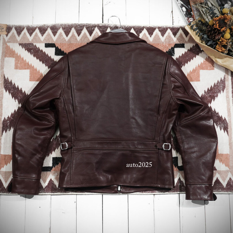 Classic 1930 American Vintage Cowhide Leather Short Biker