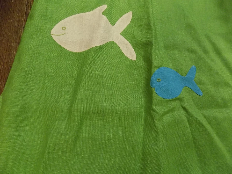 Винтажный Eloise Curtis David Styne зеленый синий рыбы аппликации макси платье очаровательный! Б/у в отличном состоянии - Изображение 3 из 4