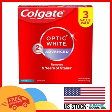 Optic White Advanced Hydrogen Peroxide Toothpaste Pack - 3 x 3.2 oz - Icy Fresh