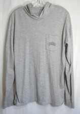 Vineyard Vines Gray Football Hooded Long Sleeve Shirt Size Small EUC