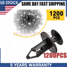 NEW 1200X 8MM Bumper Clips Car Auto Hole Plastic Rivets Fastener Fender Push Pin