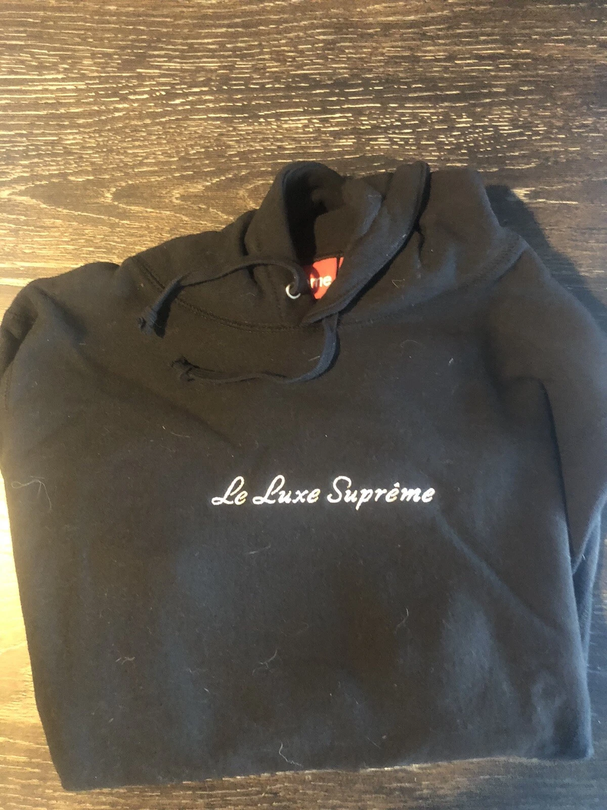 Sweat à capuche noir SS19 Supreme Le Luxe taille S petit jamais porté !