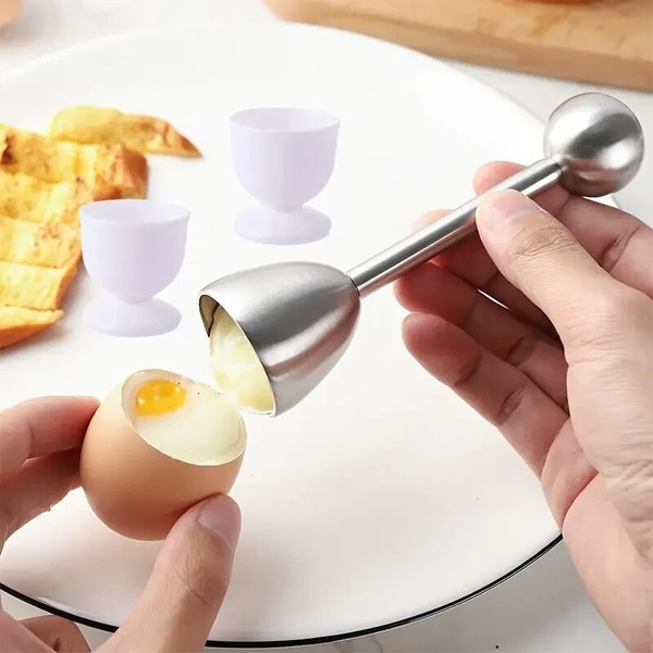 Eierschalensollbruchstelle EierköPfer EieröFfner Aus Edelstahl EierköPfer & Eier-image