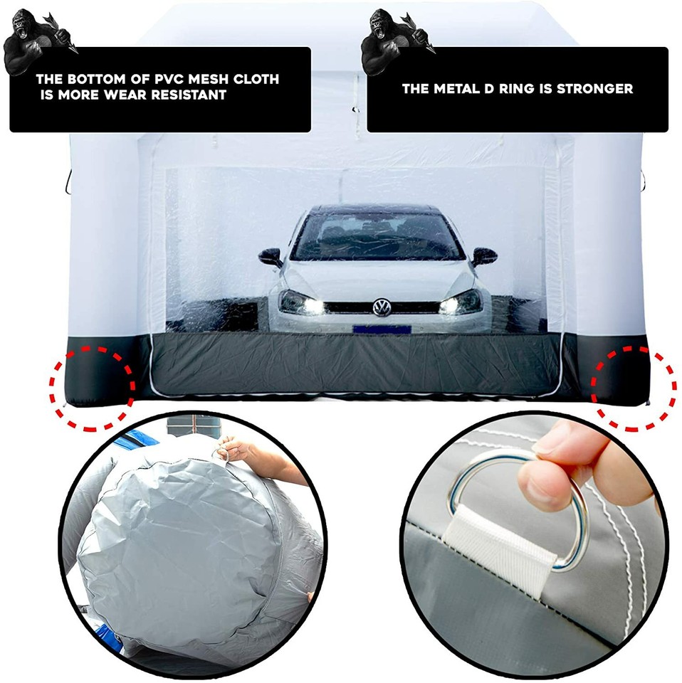 GORILLASPRO Inflatable Paint Booth & UL Blower Upgrade Air Filter