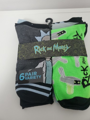 Rick and Morty Socken 6 Paar verschiedene - Bild 2 von 6