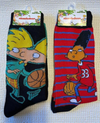 NEW! NICKELODEON ~ ARNOLD or GERALD CREW SOCKS ~ SHOE SIZE 6-12 ~ 1 or ALL~