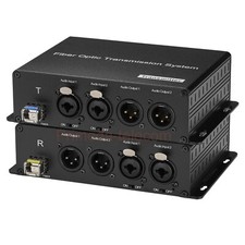 48V Phantom BIDI 2 XLR Balanced Audio to Fiber Converters Extender adapter SFP