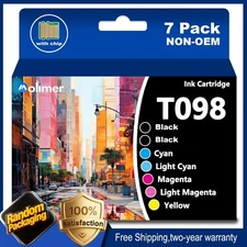 7PK 98 T098 Ink for Epson Artisan 700 725 800 810 837 710 730 (2BK/C/LC/M/LM/Y)