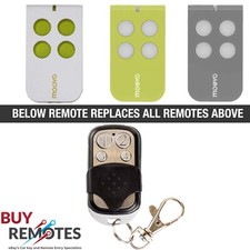 Moovo Door Garage/Gate Remote Control Compatible MT4 XW4 433.92mhz