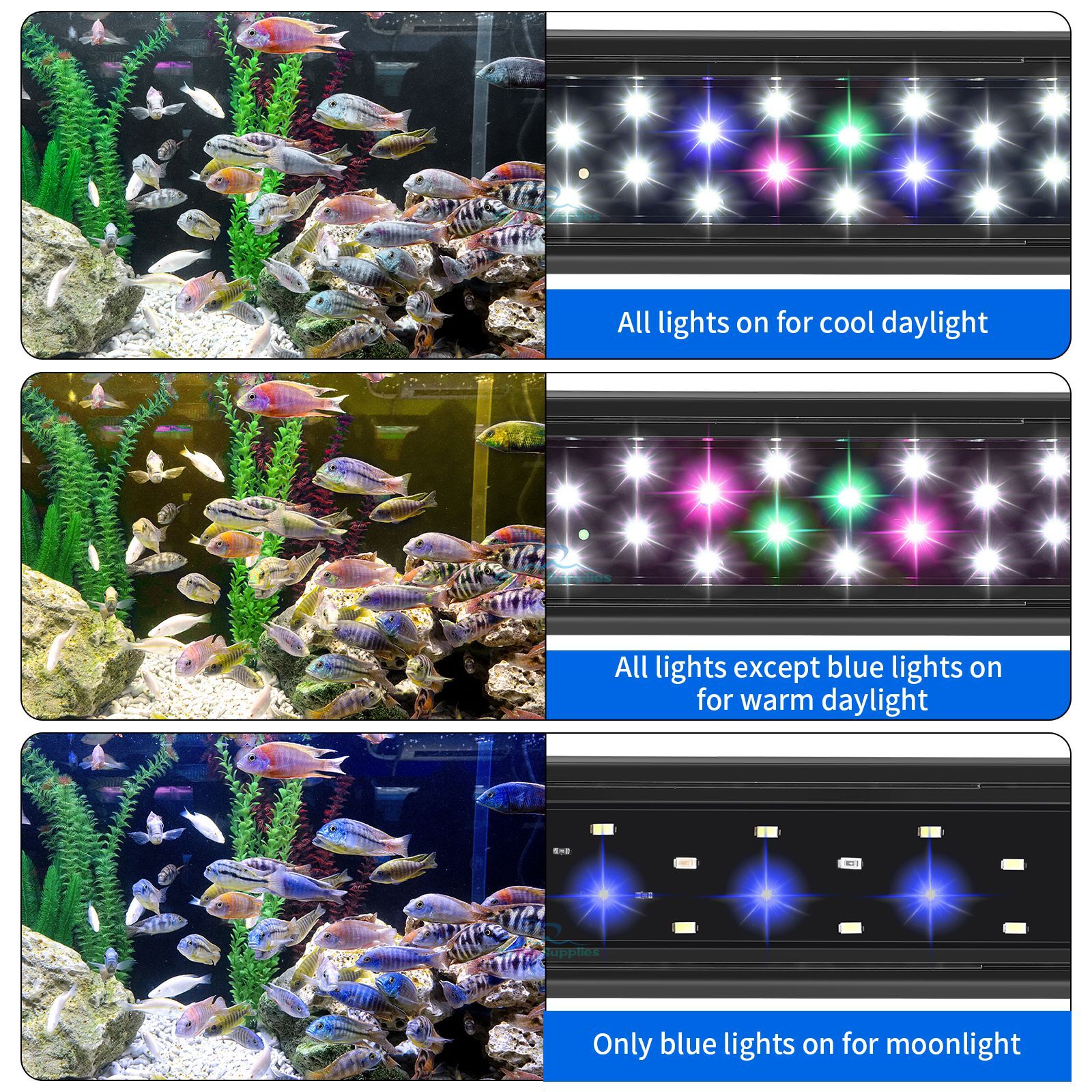 Aquaneat Aquarium Light Full Spectrum with Timer for 12-16 Inch Fish Tank (USED)