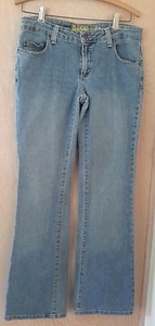 Anchor-Blue-Daisy-Medium-Wash-Boot-Cut-Jeans-Size-11-32X33